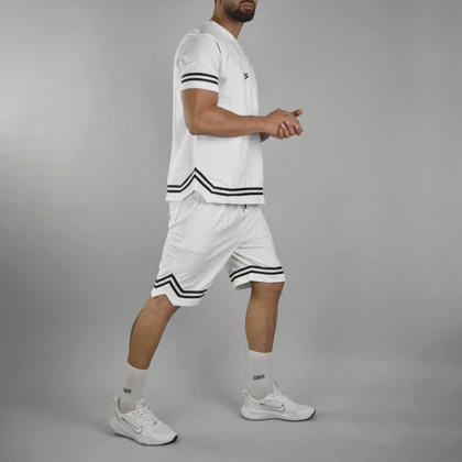 ست تیشرت و شلوارک اسپرت نایک مدل CMP-Dri Fit-3F0962 سفید