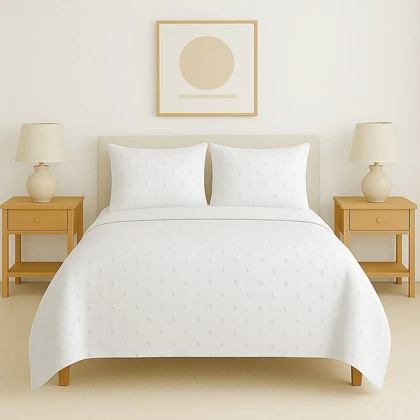 سرویس روتختی کاوری مینیمال طرح برجسته خال‌خالی