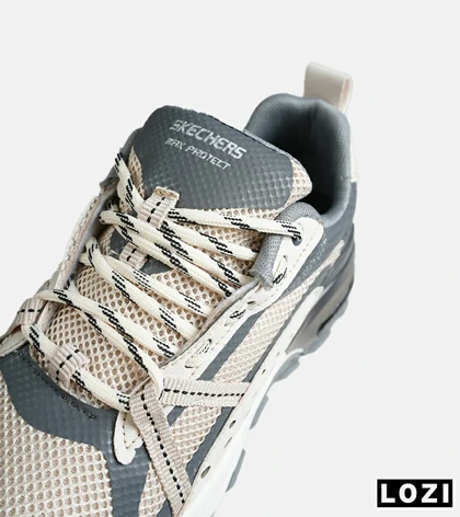 کفش کتانی طبی ورزشی کرم طوسی SKECHERS max protect v.2 مدل 7779