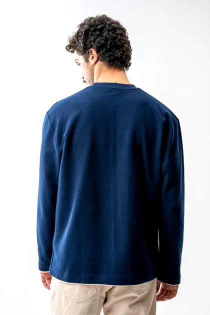 تیشرت آستین بلند یقه گرد مردانه