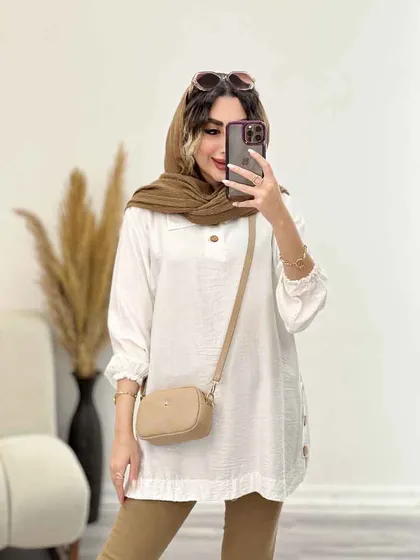شومیز جلو بسته بغل سه دکمه