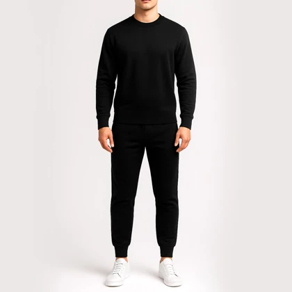 ست تیشرت آستین بلند و شلوار راحتی مردانه ماییلدا مدل تو کرکی کد 5497