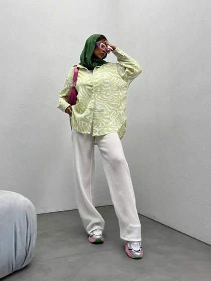 شومیز طرحدار BERSHKA