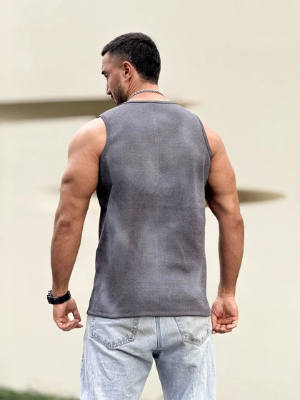 رکابی تنک تاپ سنگ شور طوسی