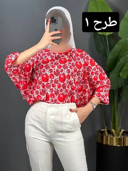 شومیز فلور پاپیونی کد 1459