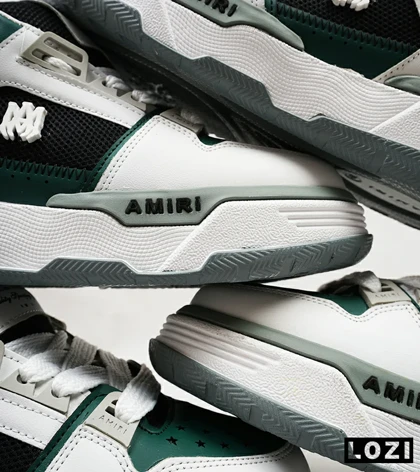 کفش کتانی سبز مشکی سفید AMIRI MA2 Leather