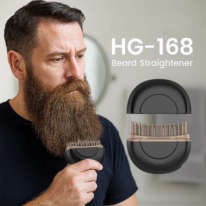 برس حرارتی شارژی صاف کننده مو مدل HG-168 مینی سه حالته