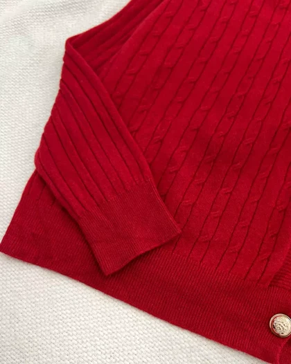 ژاکت بافت جلو دکمه گپ کد 5509