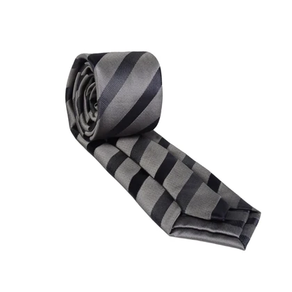 ست کراوات و دستمال جیب طوسی مشکی 98122