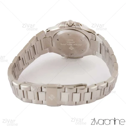 ساعت پتک فیلیپ ناتیلوس زنانه نقره ای صفحه آبی تیفانی 104163