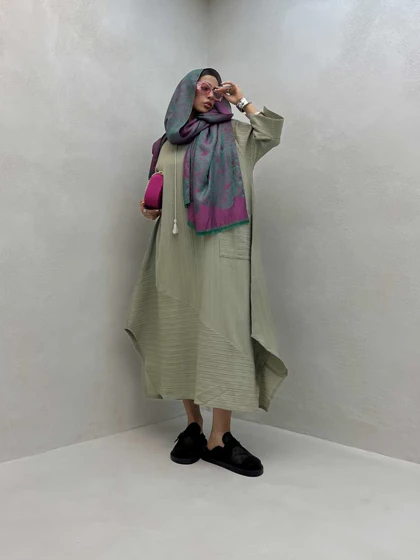 پیراهن بلند تک جیب