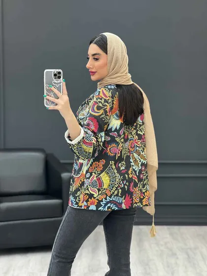 مانتو کوک دوزی گل‌دار