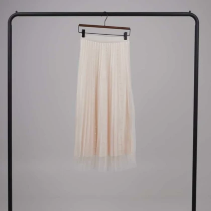 دامن توری مروارید خطی