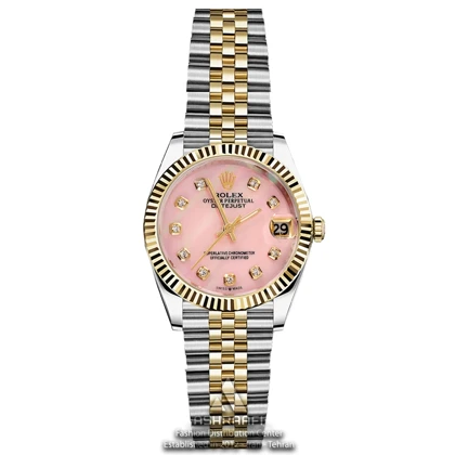 ساعت رولکس زنانه صفحه صورتی Rolex DateJust PN1