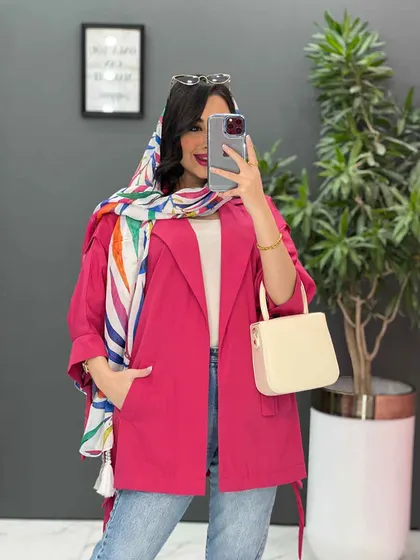 مانتو پانچ آستین حلقه