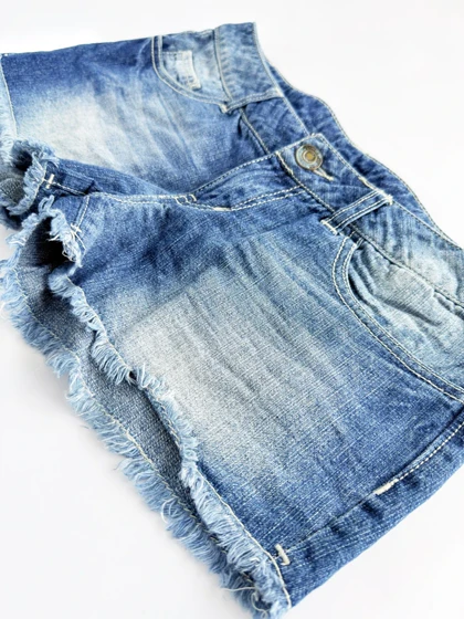 شورتک کوتاه جین پاچه ریش