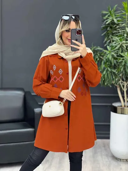مانتو لینن طرح لوزی