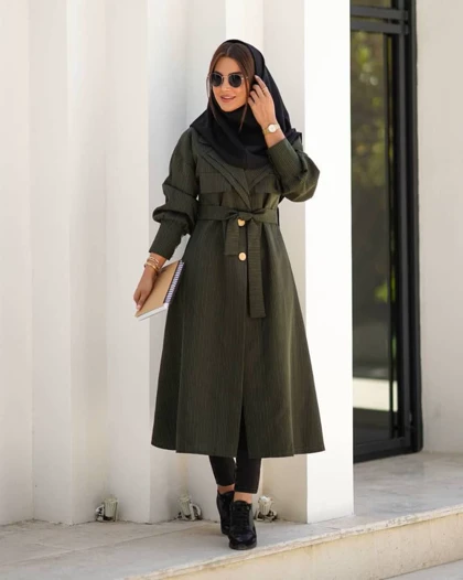 مانتو بلند دو یقه