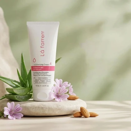کرم آبرسان دست و صورت لافارر مدل 04 برای پوست حساس 75ml