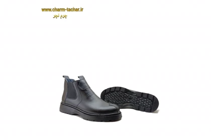 نیم بوت مردانه دو ور کش چرم طبیعی