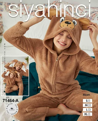 سرهمی حوله ای زنانه طرح خرس