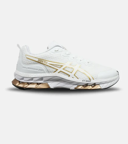کفش کتانی مردانه سفید طلایی ASICS GORETEX