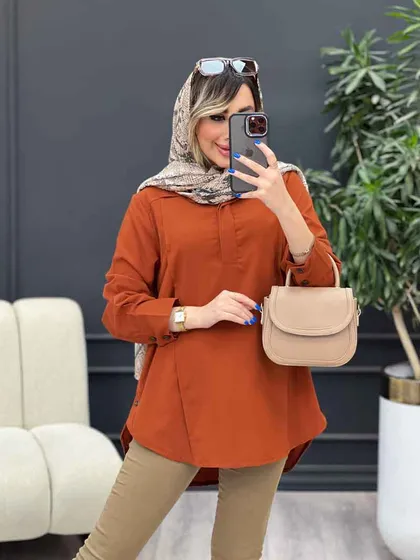 مانتو بغل سه دکمه آستین پیله