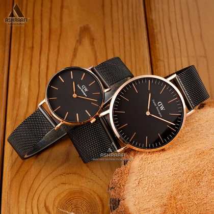 ساعت دنیل ولینگتون بند حصیری مشکی Daniel Wellington 00117HRB