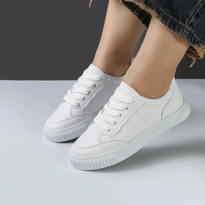 کفش و کتانی ونس راحتی زنانه و دخترانه رنگ سفید کد M1357