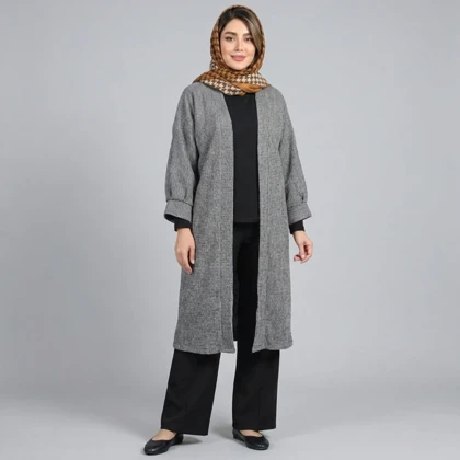 مانتو زنانه موهر بیسکویتی پاییزی