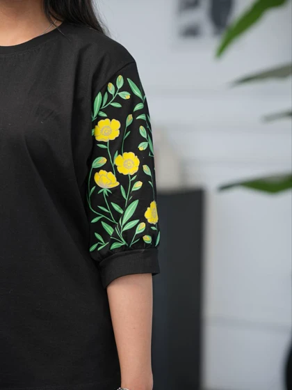 بلوز چاپ گل زنانه کد 40307