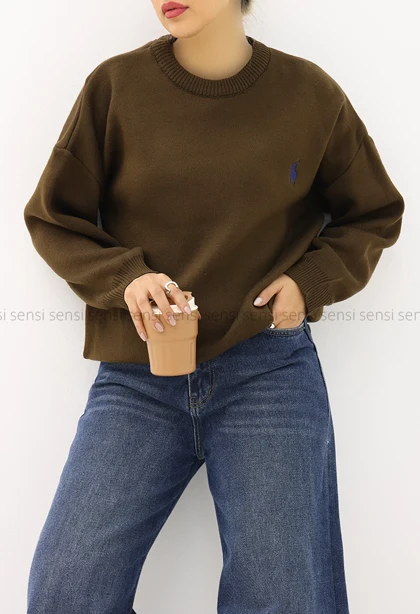 بافت یقه گرد گلدوزیPOLO کد1004904