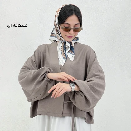 شومیز زنانه قواره دار سیلک بغل بندی | آی بولک