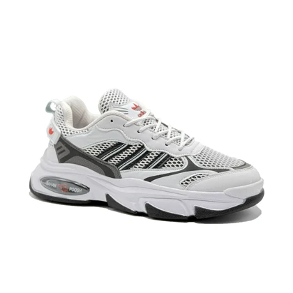 کتانی اسپرت ست مردانه زنانه مدل آدیداس سه خط رنگ سفید کد 54405