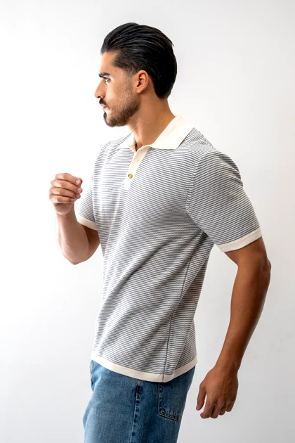 پلوشرت بافت آستین کوتاه مردانه