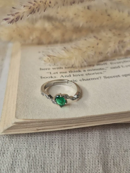 انگشتر جواهری فری سایز موج بیضی