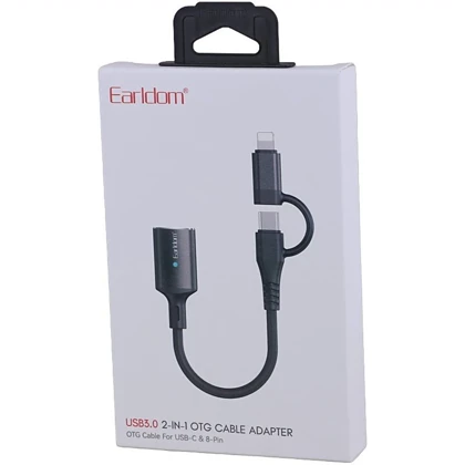 مبدل OTG تایپ سی و لایتنینگ ارلدام ET-OT109CL با USB 3.0