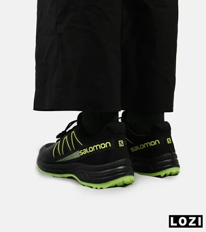 کفش کتانی کوهنوردی مردانه و زنانه مشکی سبز Salomon Speedcross 5 Trail