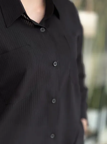 تونیک مشکی نخی طرحدار کد 553