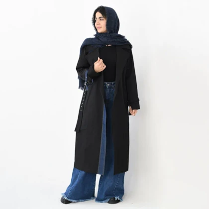 ترنچ کت بلند ترکیبی کد 809