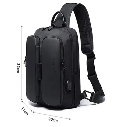 کیف کراس بادی بنج اصل Bange BG-7079 ضدآب USB دار