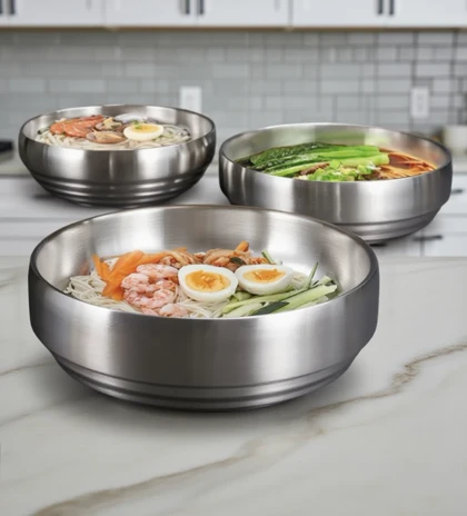 کاسه دوجداره استیل سیلور یونیک پلاس / Unique plus