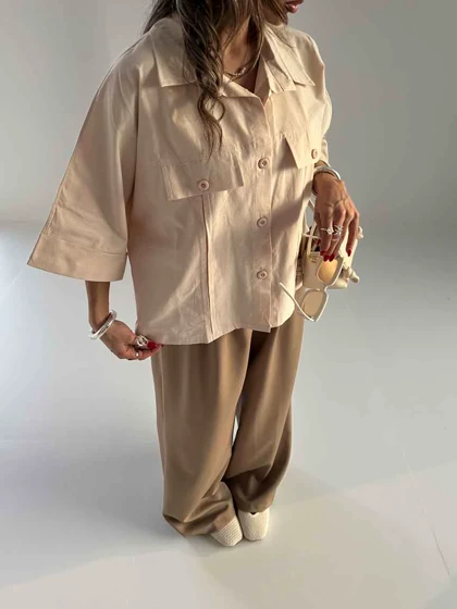 شومیز جیب دکمه