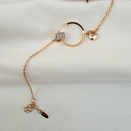 دستبند زنجیری تنیسی طلایی ژوپینگ