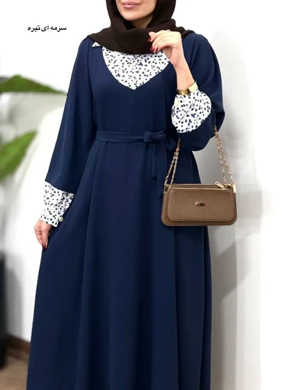 پیراهن مانتویی بلند نورین بهاره