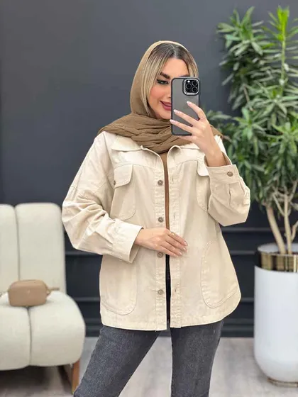 مانتو لینن چهار جیب