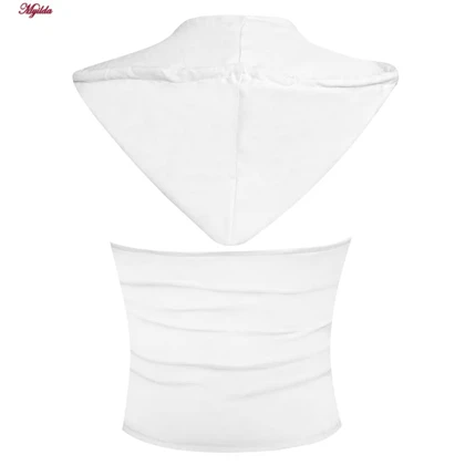 کراپ تاپ کلاه دار زنانه رنگ سفید ماییلدا مدل 5260-259