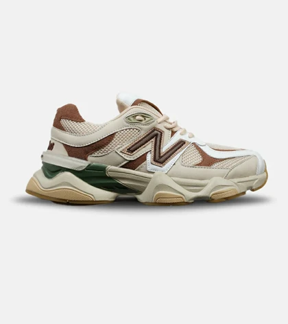 کفش کتانی مردانه و زنانه کرم قهوه ای سبز NEW BALANCE 9060