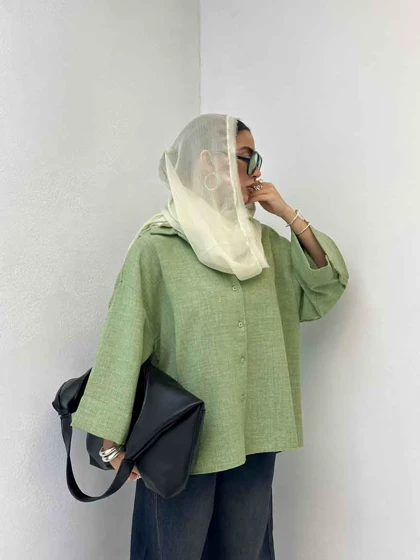 شومیز لینن نچرال