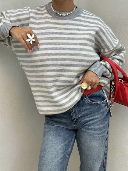 بلوز بافت راه راه